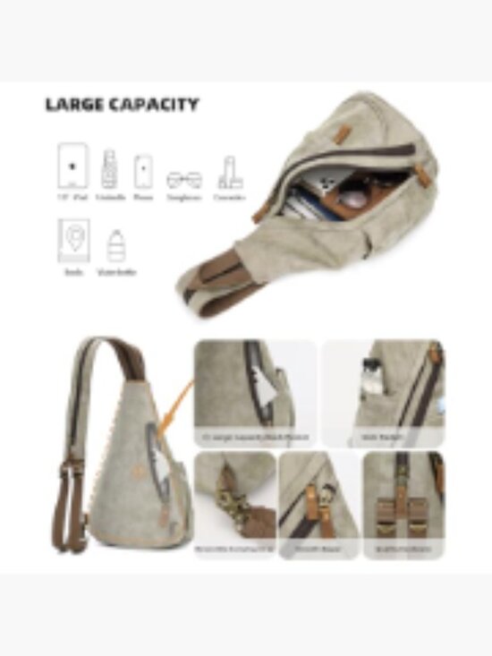 PU Leather Sling Bag Small Crossbody Backpack Shoulder Daypack Rucksack main image 5